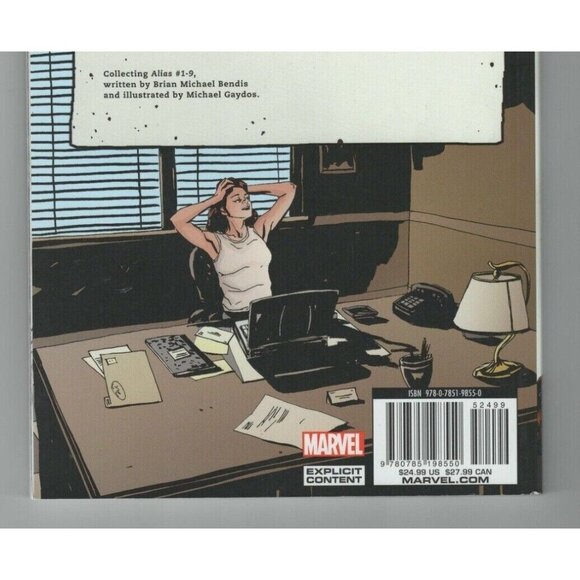 Jessica Jones Alias MAX Bendis Gaydos Vol. 1 Comic Explicit Content Graphic Book - Picture 5 of 10